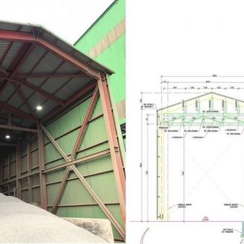 Proyecto Reforzamiento Estructural en Galpón Caliza para instalar Portón Cortina en Galpón Caliza Aes-Gener Guacolda, Huasco.