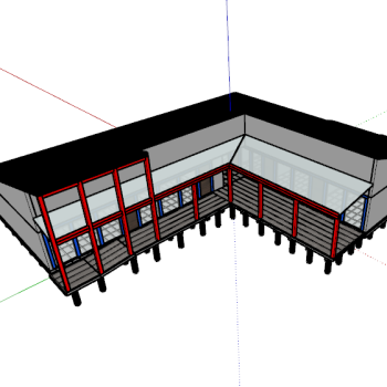 Proyecto de diseño y cálculo estructural con madera nativa para locales comerciales Quellón.